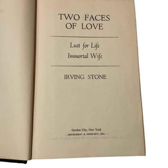 Two Faces Of Love By Irving Stone Hardcover book 1944 - Picture 2 of 8